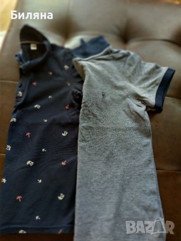 Тениски с якичка Okaidi 140 см, снимка 1 - Детски тениски и потници - 40683612
