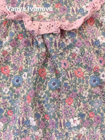 Next ромпър на цветя 6-9 месеца, снимка 5 - Бебешки гащеризони - 48843319