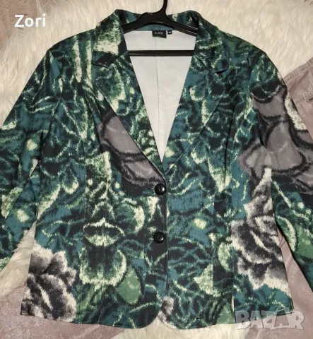 СТРАХОТНО сако в бежово-зелени цветове 2ХЛ/3ХЛ размер 