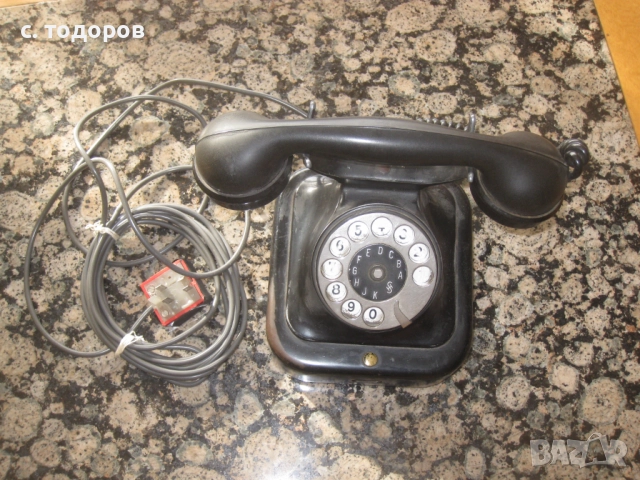 Стар телефон Siemens & Halske Царство България, царски герб, снимка 3 - Антикварни и старинни предмети - 52175226