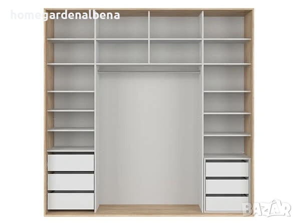 Гардероб с плъзгащи врати Flex 5 дъб сонома 240×240×66см Hettich, снимка 2 - Гардероби - 54147668