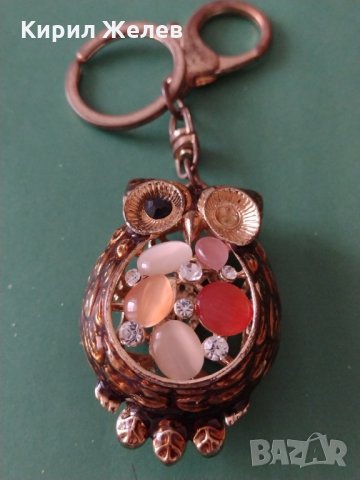 Модерен ключодържател метален БУХАЛЧЕ с цветни кристали много стилен - 2817, снимка 2 - Други - 31214978