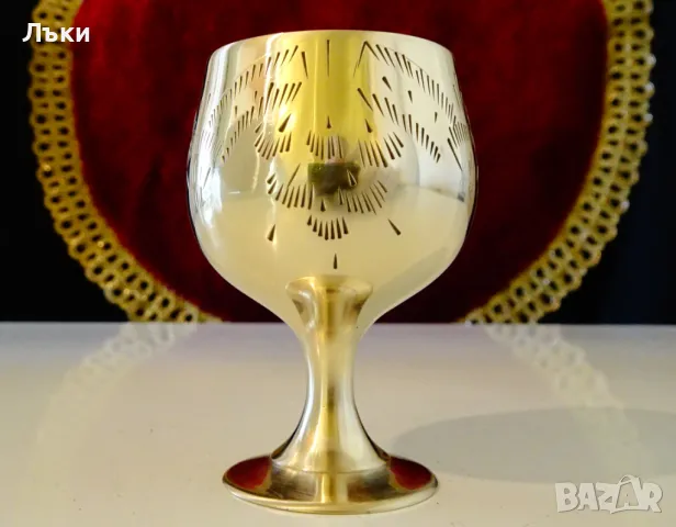 Английска бронзова чаша за ракия,шот. 