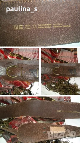 Два броя / Винтидж / Естествена кожа / Марков колан "WE" genuine leather / естествена кожа , снимка 2 - Колани - 14722265