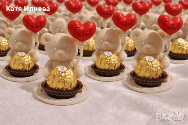 Персонализирани мечета подарък за гости, снимка 2 - Подаръци за кръщене - 52958121