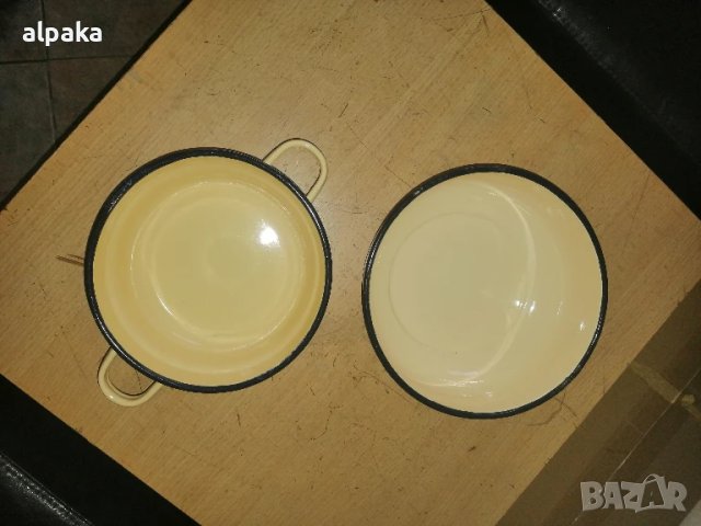 Продавам две емайлирани български купи Брацигово, снимка 4 - Съдове за готвене - 51409121