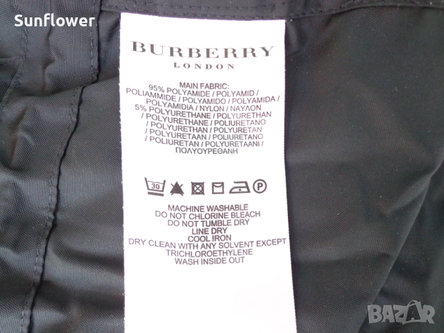 Оригинално мъжко черно дълго яке с качулка Burberry London , снимка 4 - Якета - 51720819