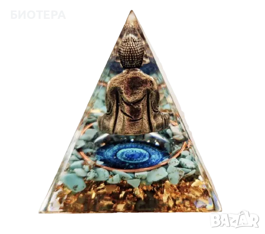 Оргонитна Пирамида с Бронзов Буда – Хармония и Спокойствие във Вашето Пространство, снимка 2 - Други - 50176812