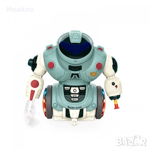Детски танцуващ робот с 3D светлини и оръжие с пара - Код 4765, снимка 1