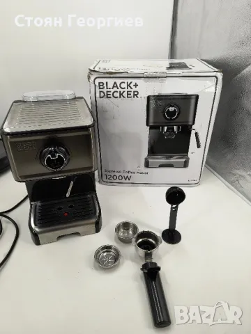 Кафемашина Еспресо BLACK DECKER BXC01200E използвана работи перфектно , снимка 1