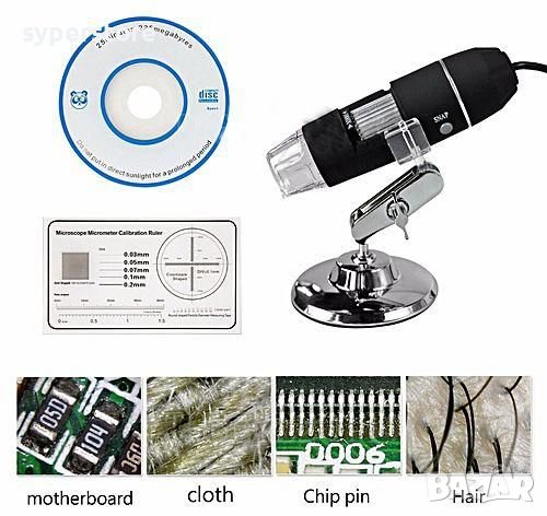 Микроскоп Дигитален USB Digital One SP00491  500x 2MP 30FPS със стойка, снимка 3 - Друга електроника - 38157089