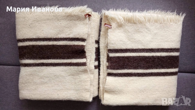 Автентично Родопско одеяло 100% Вълна, Ръчно тъкано (отлично състояние), снимка 11 - Олекотени завивки и одеяла - 53938240