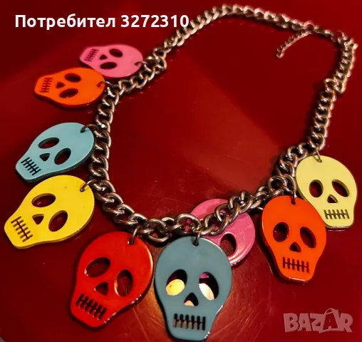 Гердан с черепи, снимка 2 - Колиета, медальони, синджири - 47527112
