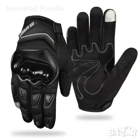 Текстилни Мото Ръкавици с Протектор – Черни, снимка 3 - Аксесоари и консумативи - 49312756