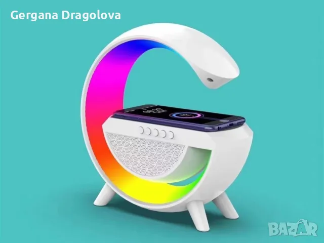 Тонколона с LED светлинки и станция за безжично зареждане