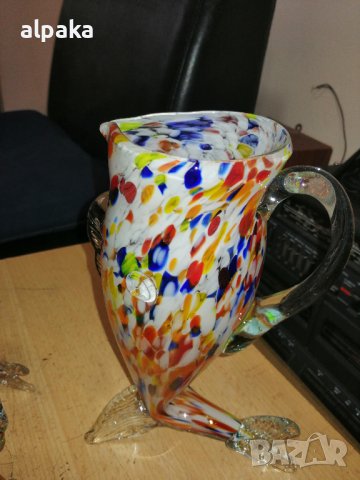 Продавам уникален стъклен румънски сервиз РИБИТЕ, снимка 3 - Сервизи - 39864613