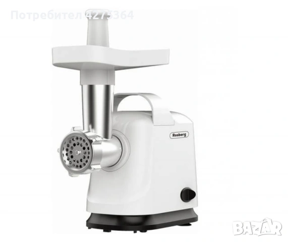 Месомелачка, 800W, приставка за домати, ниско ниво на шум, бял, снимка 5 - Месомелачки - 54054071