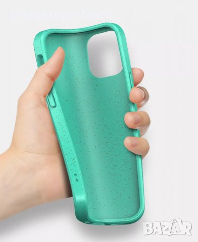 Биоразградим калъф кейс iPhone 14 Pro Max, 14 Pro – зелен, мента, снимка 2 - Калъфи, кейсове - 38356885