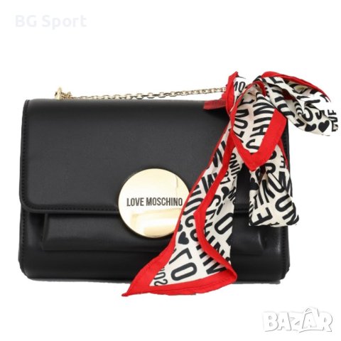 Love Moschino нова оригинална дамска чанта за рамо с прикрепено шалче, снимка 2 - Чанти - 40424776