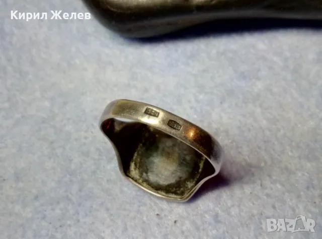 Стар РУСКИ СРЕБЪРЕН ПРЪСТЕН СРЕБРО 875 с НИЕЛО ОРНАМЕНТИКА и ПЕЧАТИ 5СЧ СЪРП и ЧУК в ПЕТОЛЪЧКА 47494, снимка 9 - Антикварни и старинни предмети - 49294727