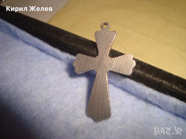 СТАРО РЕЛЕФНО СРЕБЪРНО КРАСИВО КРЪСТЧЕ НАГРЪДНО 27245, снимка 3 - Антикварни и старинни предмети - 36852373