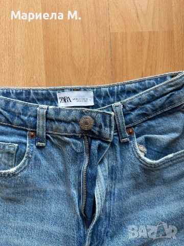 Zara mom jeans, отлични, 34, висока талия, снимка 2 - Дънки - 53973877