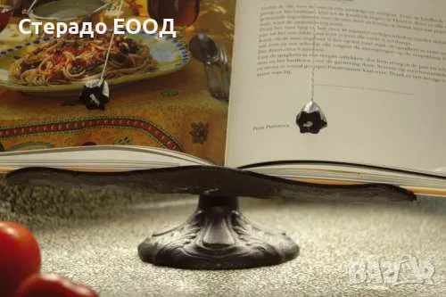 ЧУГУНЕНА ПОСТАВКА ЗА ГОТВАРСКА КНИГА, снимка 3 - Аксесоари за кухня - 47896738