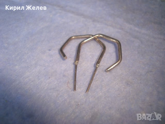СТАРИ ВИНТИДЖ АРТ МОДЕЛ СРЕБЪРНИ ОБЕЦИ РЪЧНА ИЗРАБОТКА 27308, снимка 5 - Обеци - 36870505