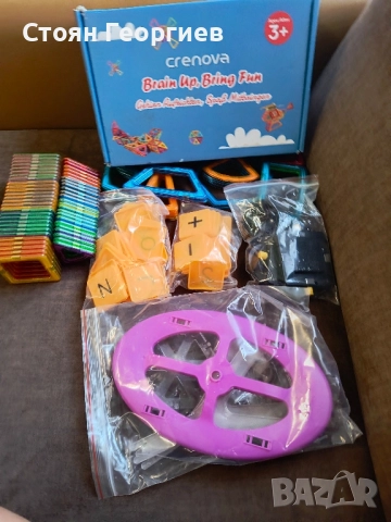 Чисто нов Магнитен конструктор Crenova ,68 части, 3+, снимка 3 - Конструктори - 52529025