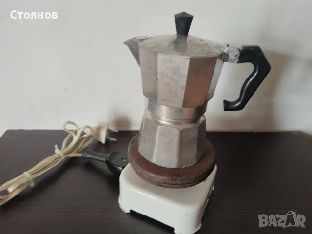 Българско котлонче 400W-1983г. с малка кафеварка., снимка 3 - Кафемашини - 56056937