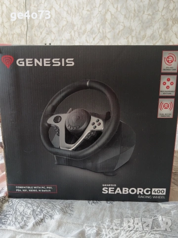 Волан с педали Genesis - Seaborg 400, черен, Switch/PC/PS3/PS4/Xbox 360/Xbox One, снимка 9 - Аксесоари - 54233043