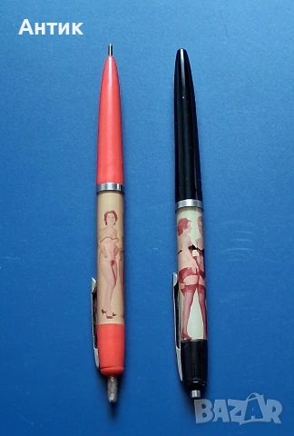 Две Стари Химикалки Голи Жени Еротика от Соца 70' те год., снимка 5 - Други ценни предмети - 53933525