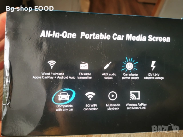 7 инча CarPlay Android Auto дисплей Bluetooth 5.0 WiFi 5G универсален авто екран 12-36V, снимка 9 - Аксесоари и консумативи - 54350718