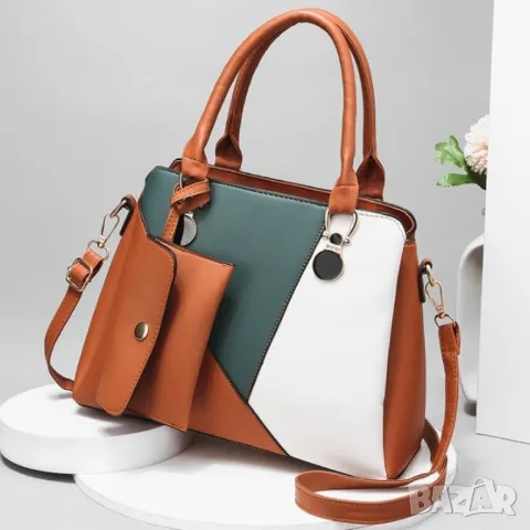 Дамска чанта с висящо портмоне, снимка 2 - Чанти - 47938598