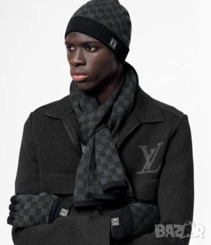 шапка, шал и ръкавици louis vuitton , снимка 5 - Шалове - 51403076