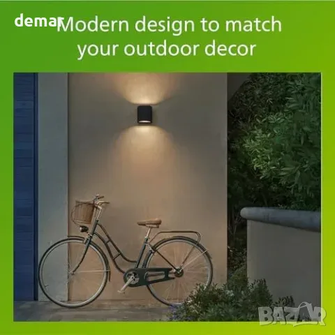 PHILIPS Zyra LED Outdoor стенна лампа за външен монтаж IP44, алуминиев корпус, снимка 7 - Външни лампи - 55827413
