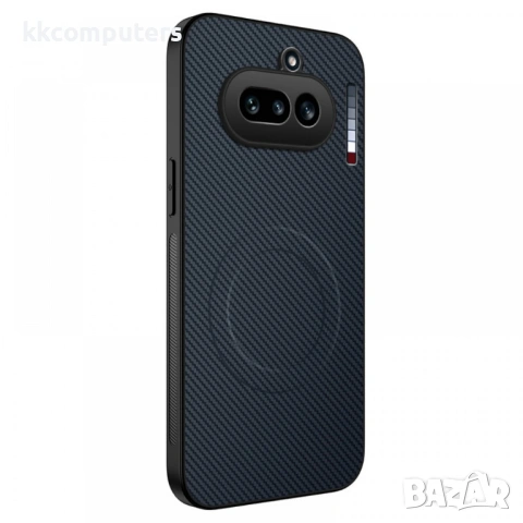 WANLONFENG TQ Магнитен Калъф за Nothing Phone (4a) - PC+TPU, Карбон текстура, 4 цвята, снимка 3 - Калъфи, кейсове - 54087411