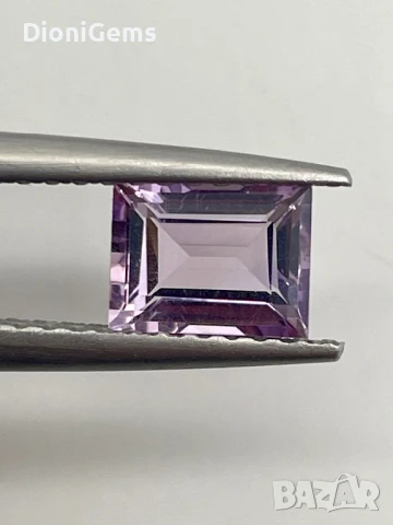 Луксозен натурален аметист 1.65 карата – багетна форма, Бразилия, снимка 1