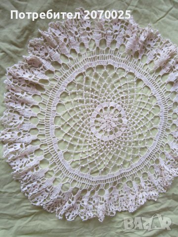 Нова ръчно плетена покривка ф.50 см