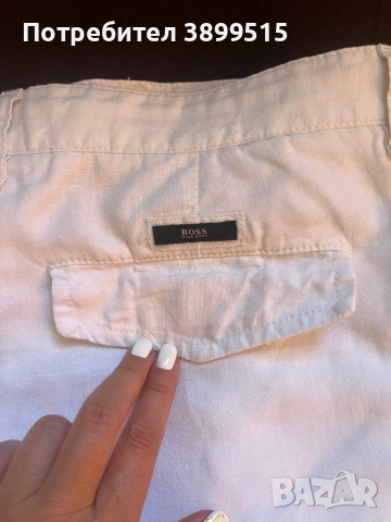 Мъжки ленен панталон HUGO BOSS, снимка 9 - Панталони - 51553114
