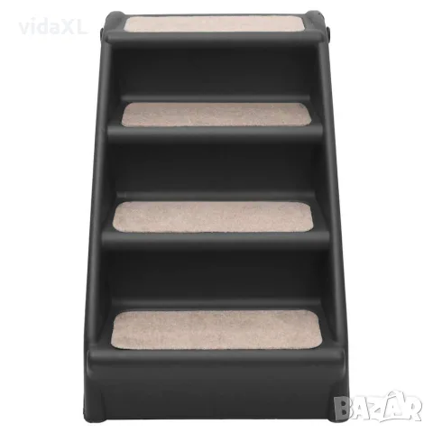 vidaXL Сгъваеми стълби за кучета, черни, 62x40x49,5 см, снимка 3 - За кучета - 56146254