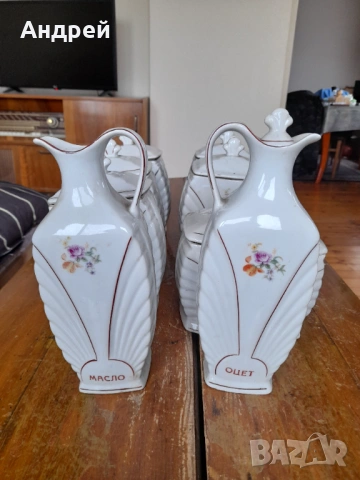 Стар порцеланов комплект за подправки, снимка 3 - Други ценни предмети - 54294623