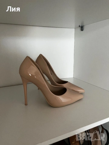 НОВИ обувки бежови Nude 35, снимка 5 - Дамски обувки на ток - 54015904