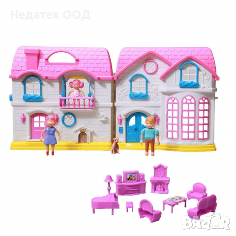 Къща за кукли със звуци и светлини, 13 аксесоара, 58x8x45 cm, снимка 2 - Кукли - 36567460