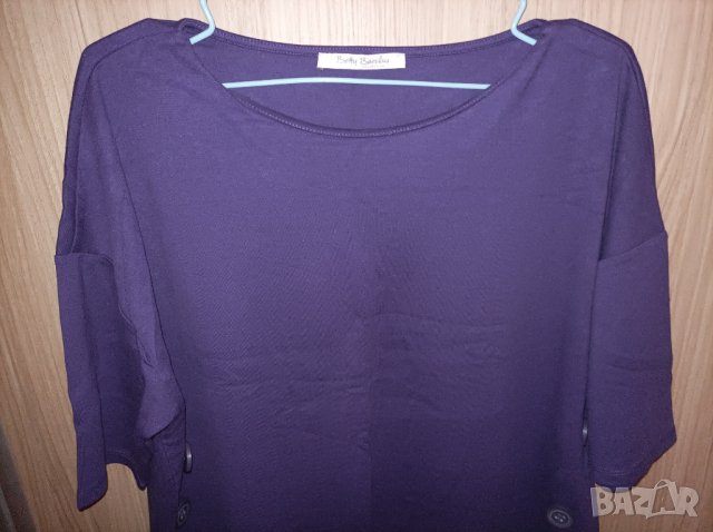 Лилава макси блуза, снимка 3 - Блузи с дълъг ръкав и пуловери - 34433660