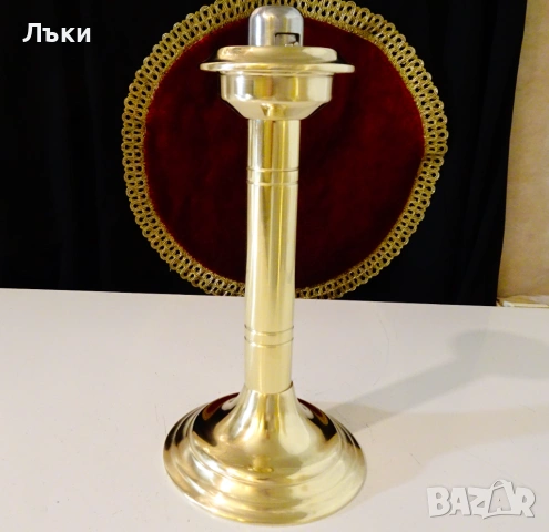 Бронзов свещник с механизъм 26 см.,580 гр. , снимка 8 - Антикварни и старинни предмети - 54101683