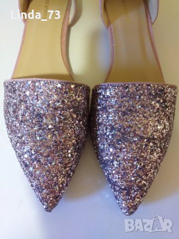 Дам.сандали-/изк.велур+брокат/-"Ideal shoes"-№40-цвят-розов. Закупени от Италия., снимка 10 - Сандали - 29287189