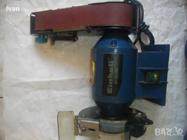 240 вата електрически КОМБИНИРАН ШМИРГЕЛ С ЛЕНТОВ ШЛАЙФ Einhell BT-US 240, снимка 18 - Други инструменти - 47338630