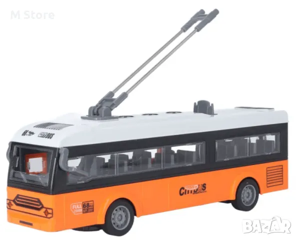 Детски тролейбус, С дистанционно управление, Отварящи се врати, снимка 9 - Коли, камиони, мотори, писти - 48340851