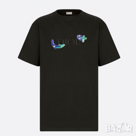 DIOR x KENNY SCHARF Embroidered Logo Slim Fit Мъжка Тениска size L (M) и XXL (L/XL), снимка 1 - Тениски - 37840846